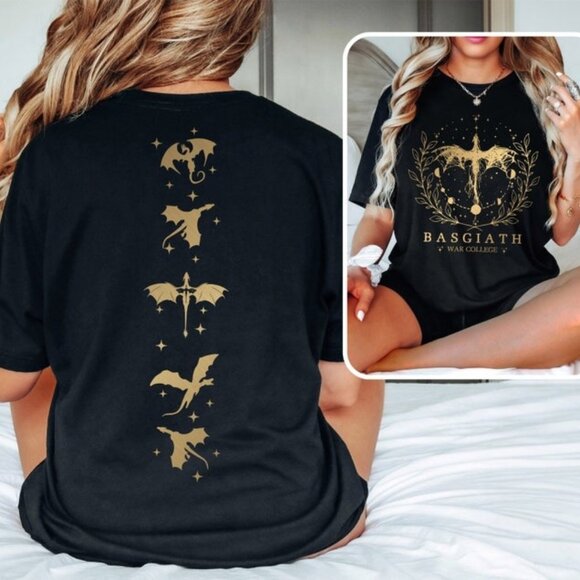 Fourth Wing Basgiath War College Fantasy Graphic Fan Book Reader Gift T-Shirt 05 - Picture 1 of 6